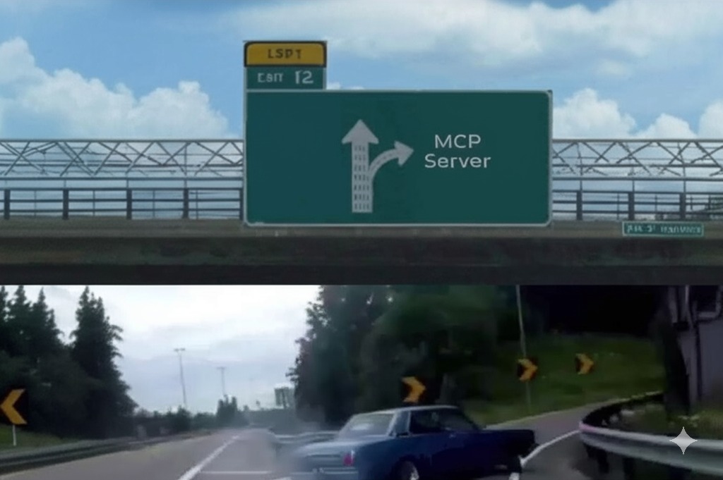 Driver makes a hard right turn towards MCP Server