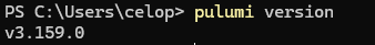 Console commands: pulimi version
