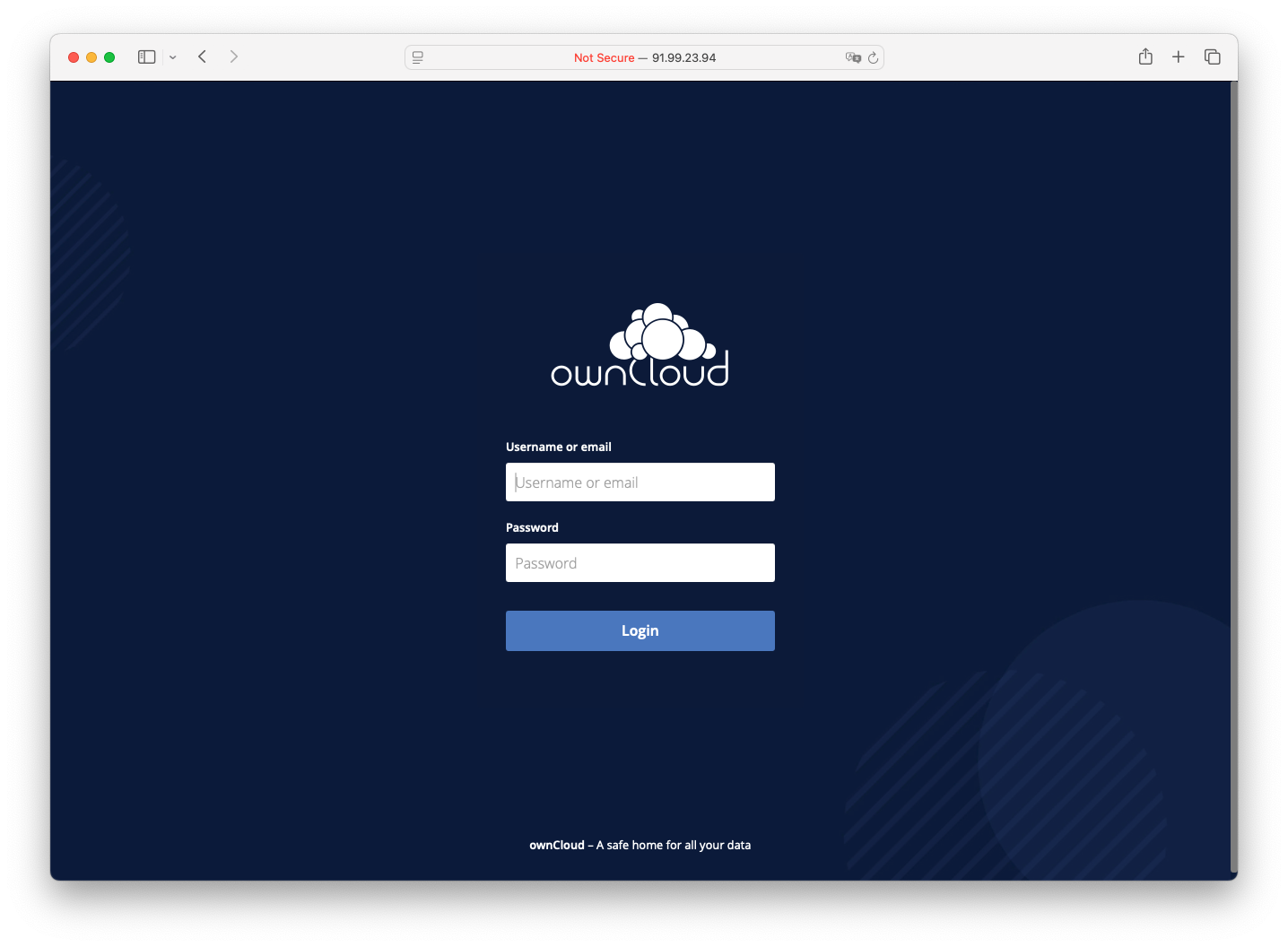 ownCloud login