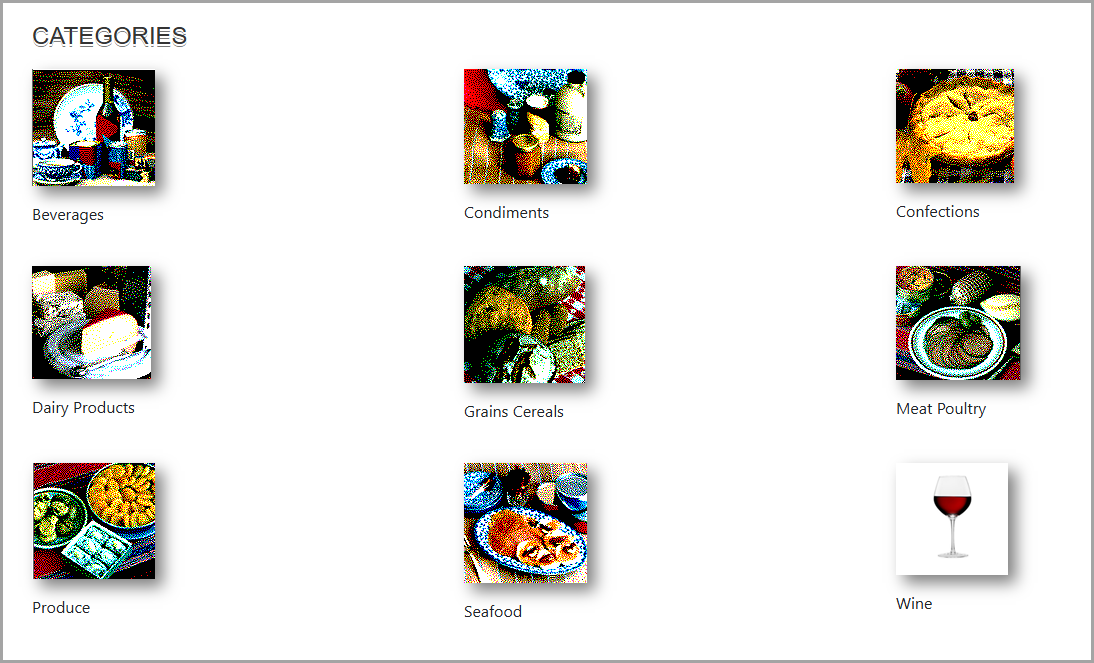 page displaying our images with alternate text