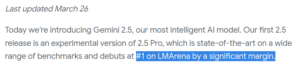 Gemini 2.5 Pro AI Model tops LMARENA