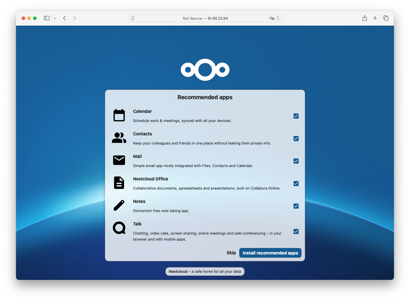 Nextcloud Installation