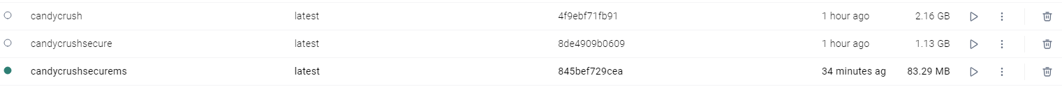 Docker Images CandyCrush