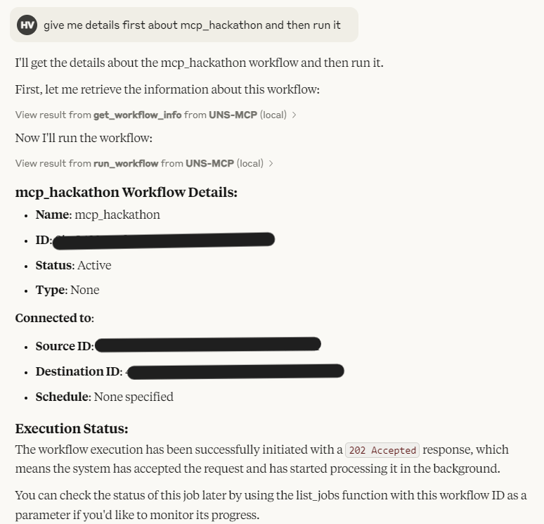 Run unstructured workflow