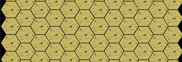 Hexagonal layout with points sideways