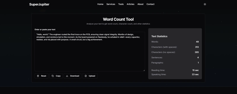 Word Counter – Analyze Your Text Instantly