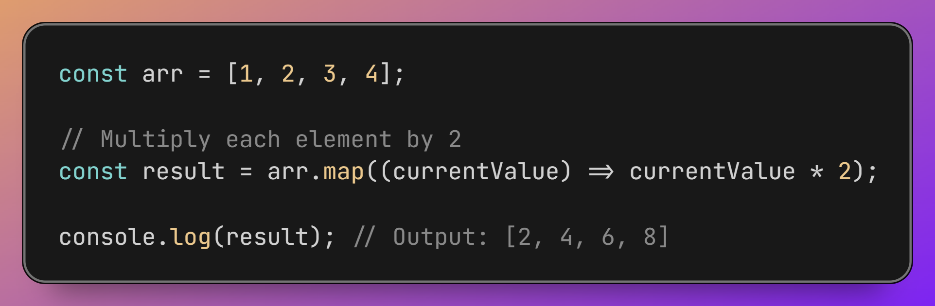 how  raw `map()` endraw  will work with each params
