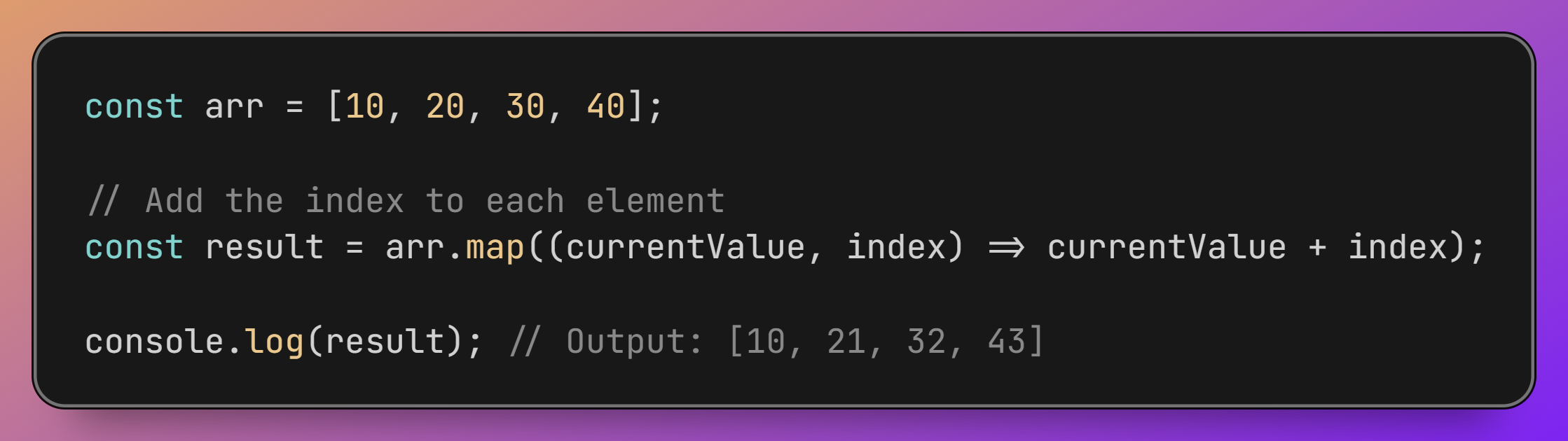 how  raw `map()` endraw  will work with each params
