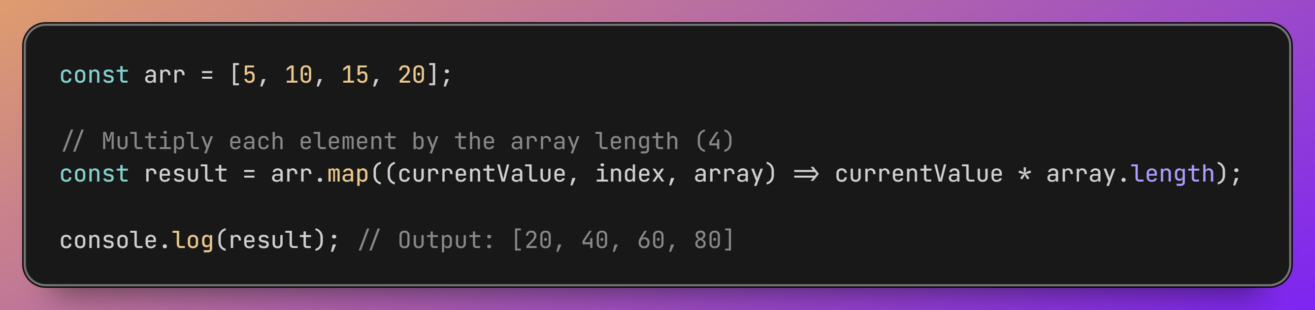 how  raw `map()` endraw  will work with each params