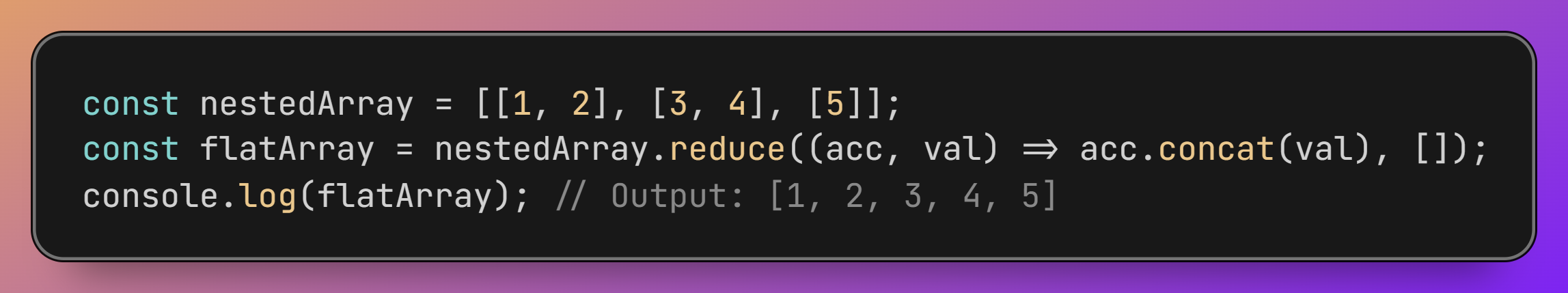how  raw `reduce()` endraw  will work with each params