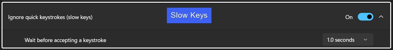 Slow Keys