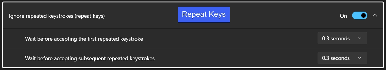 Repeat Keys