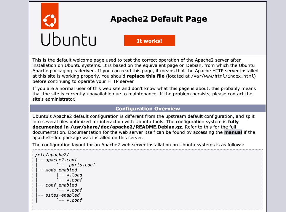 apache is running