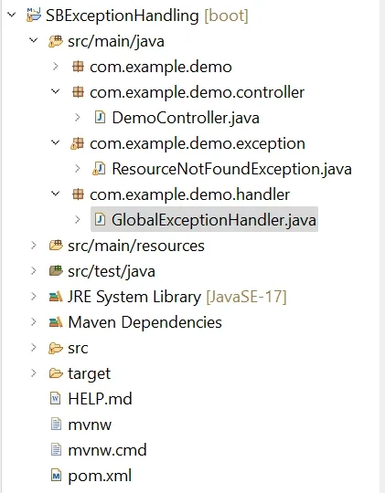 @ControllerAdvice and @ExceptionHandler Annotations Spring Boot
