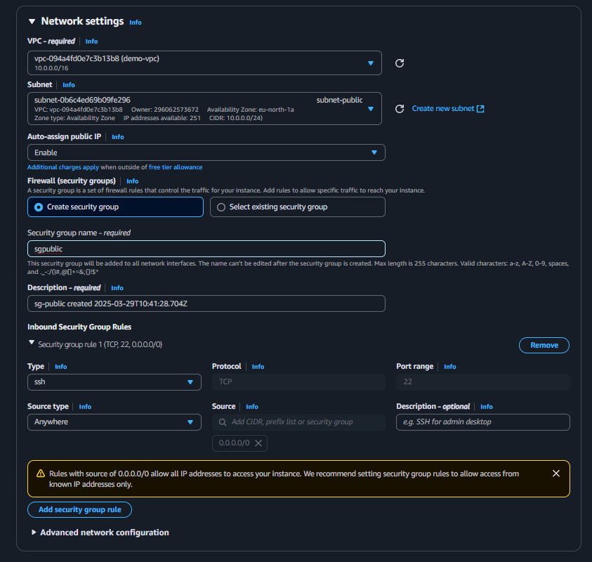 Public EC2 Configuration