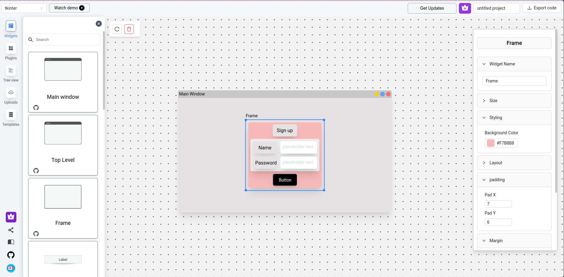 PyUiBuilder