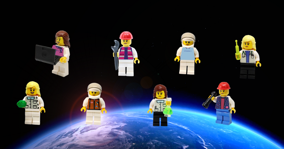 Reinvented space gala - STEM LEGO minifigures to the edge of spac