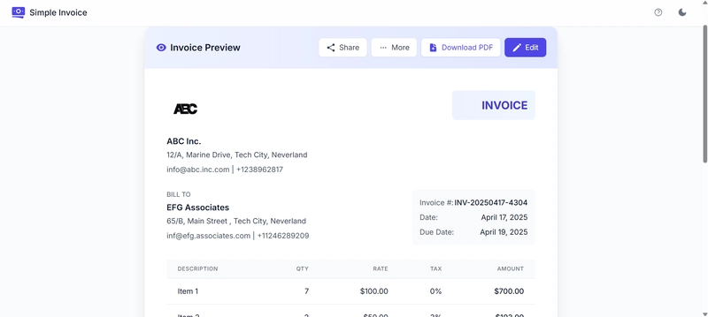 🚀 I Built a Simple Invoice Generator with Astro! [Feedback Welcome]