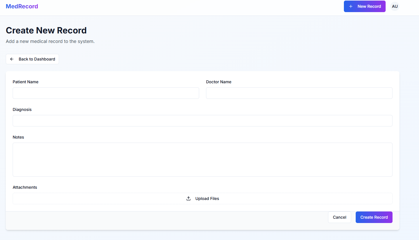 Create Record