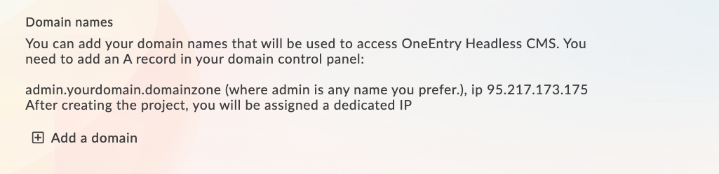 Project Domain