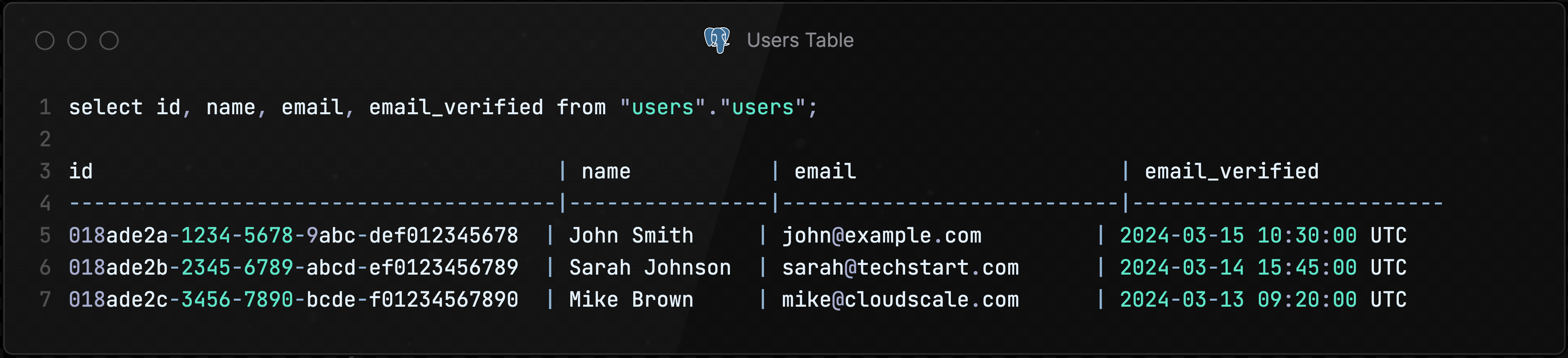 db tables