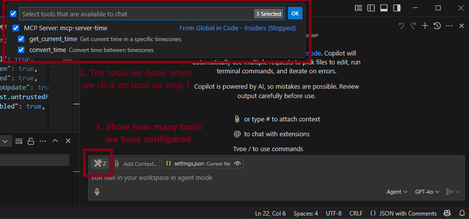MCP tools on Copilot