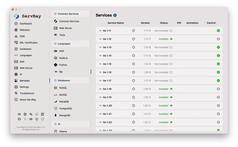 🔥Set Up a Production-Ready Go Environment in 3 Minutes Using ServBay