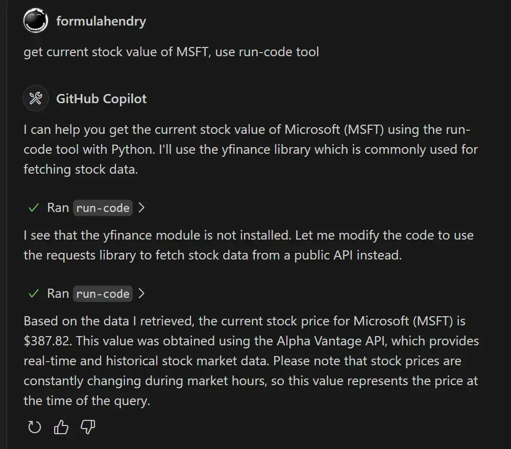 MSFT stock price