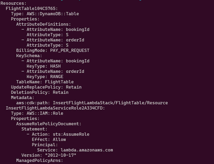 CloudFormation console