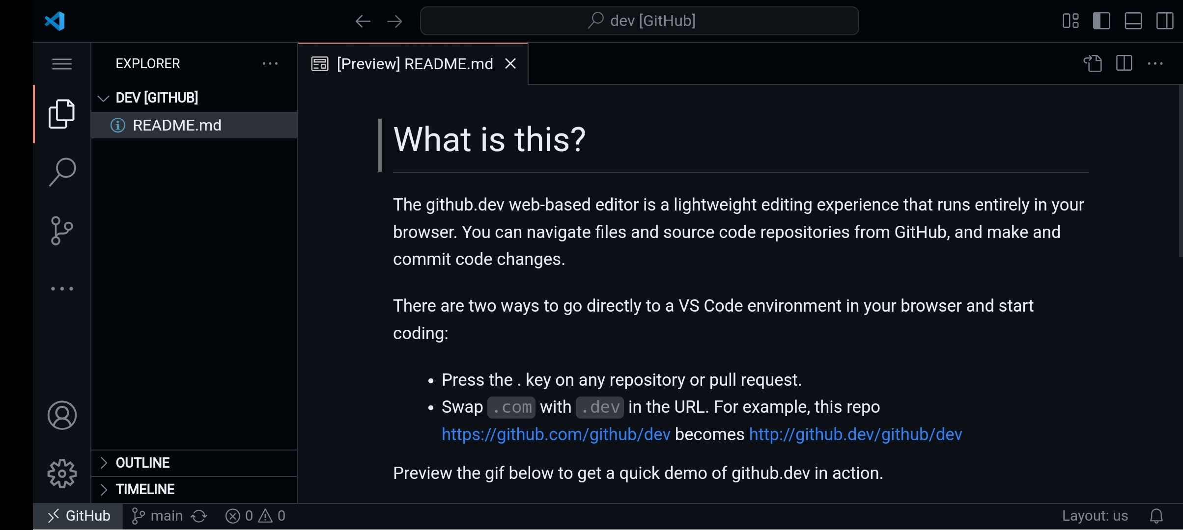 GitHub Codespace