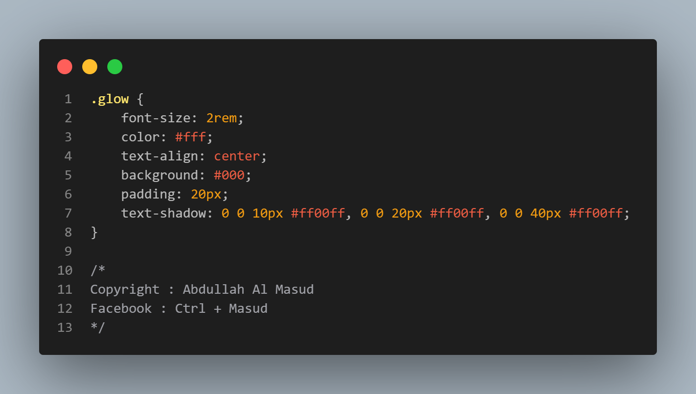 Make your text GLOW with this neon CSS effect! ✨
