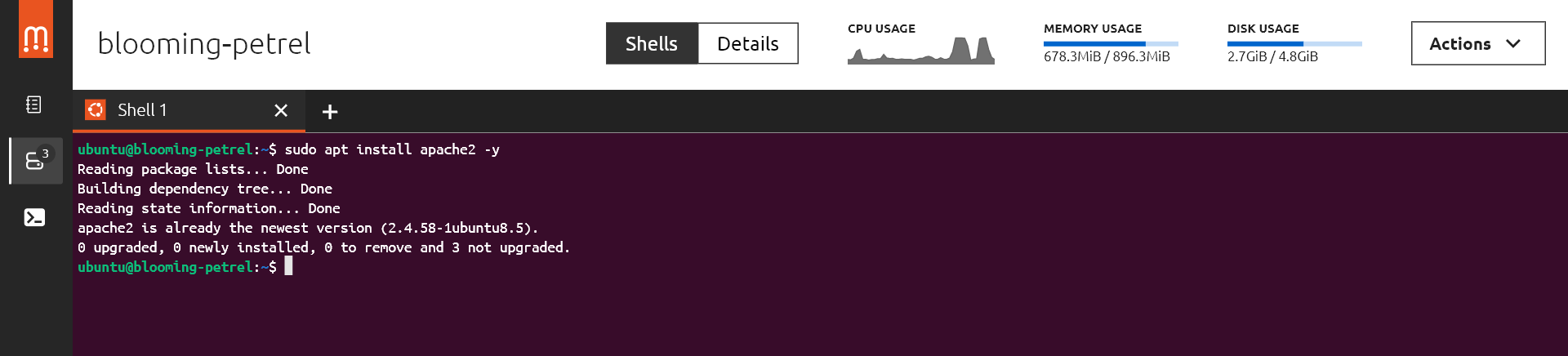 Apache install