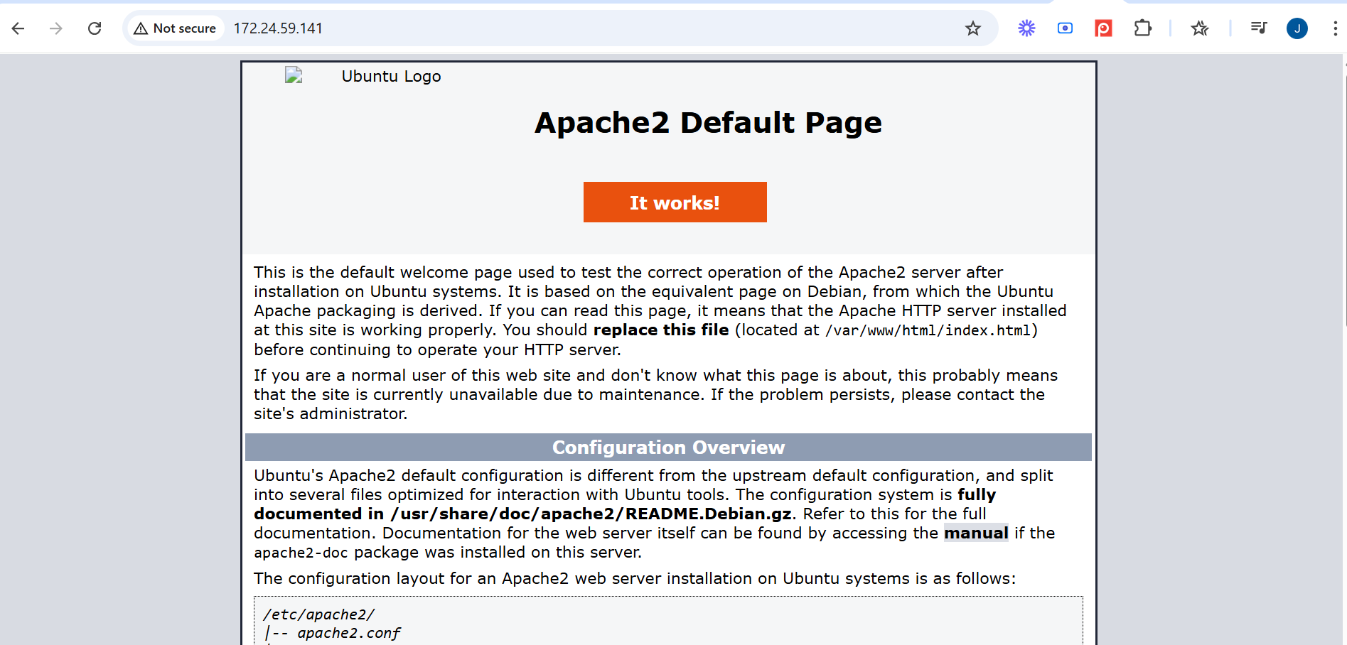 Apache on browser