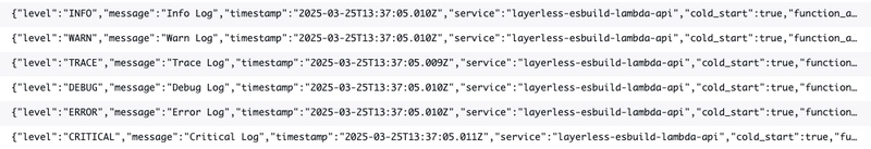 Log buffering with Lambda Powertools