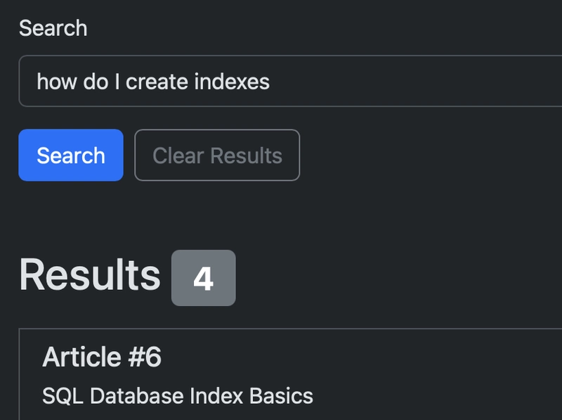 Using TF-IDF Vectors With PHP & PostgreSQL