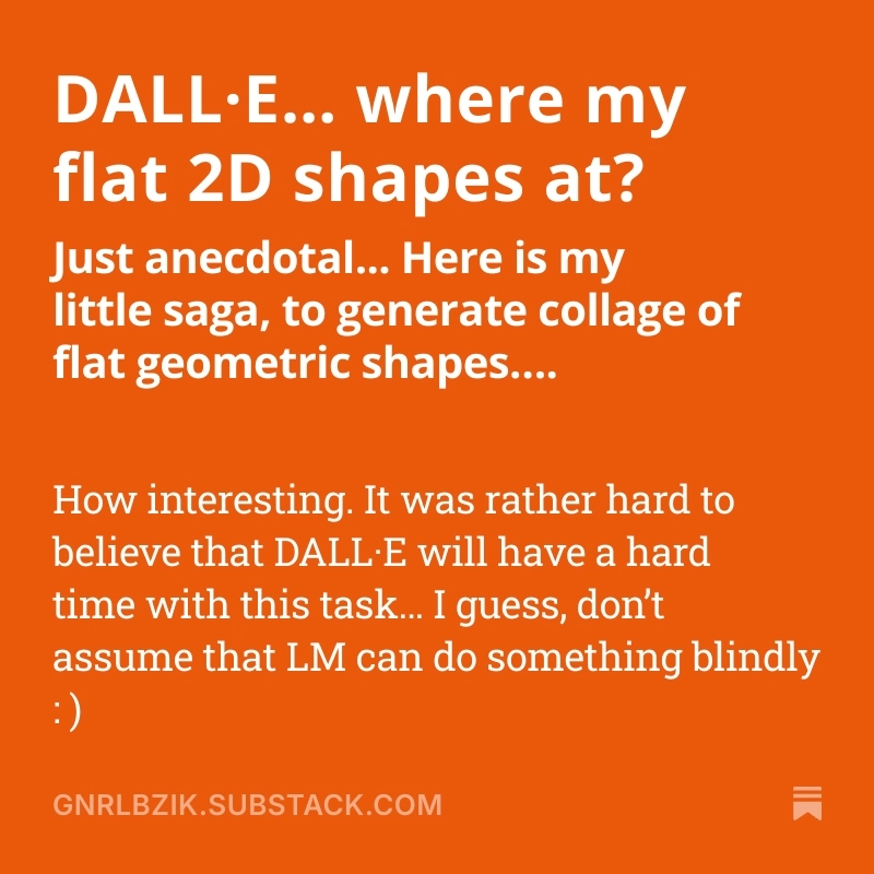 DALL·E… where my flat 2D shapes at?