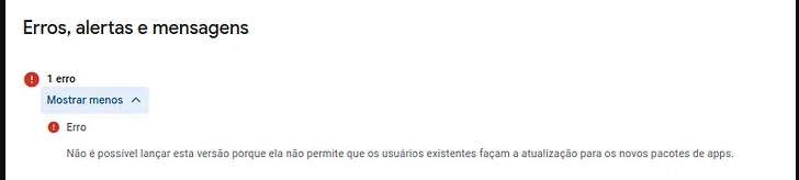 Erro na Play Store: “Não é possível lançar esta versão” — O que aprendi e como resolvi + EXPO REACT NATIVE