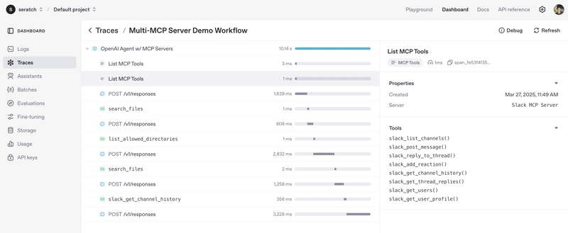 OpenAI Agents SDK + Multiple MCP Servers