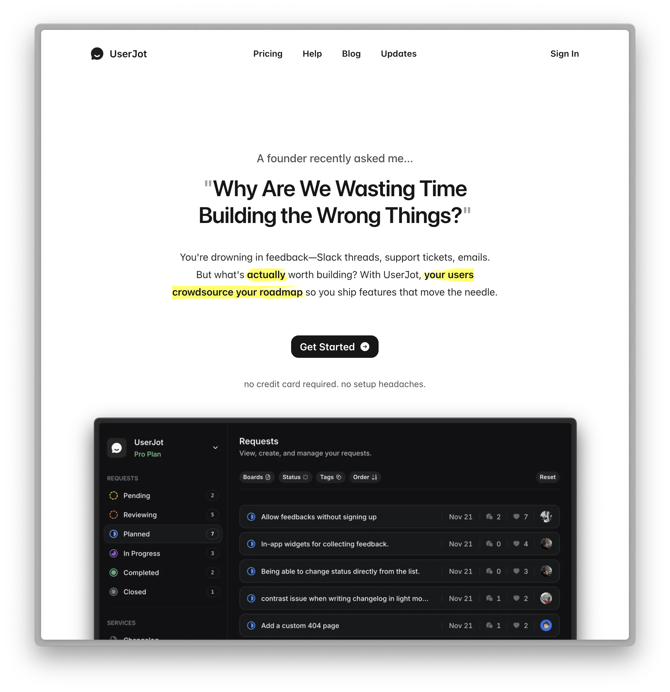 UserJot - Product Feedback Tool