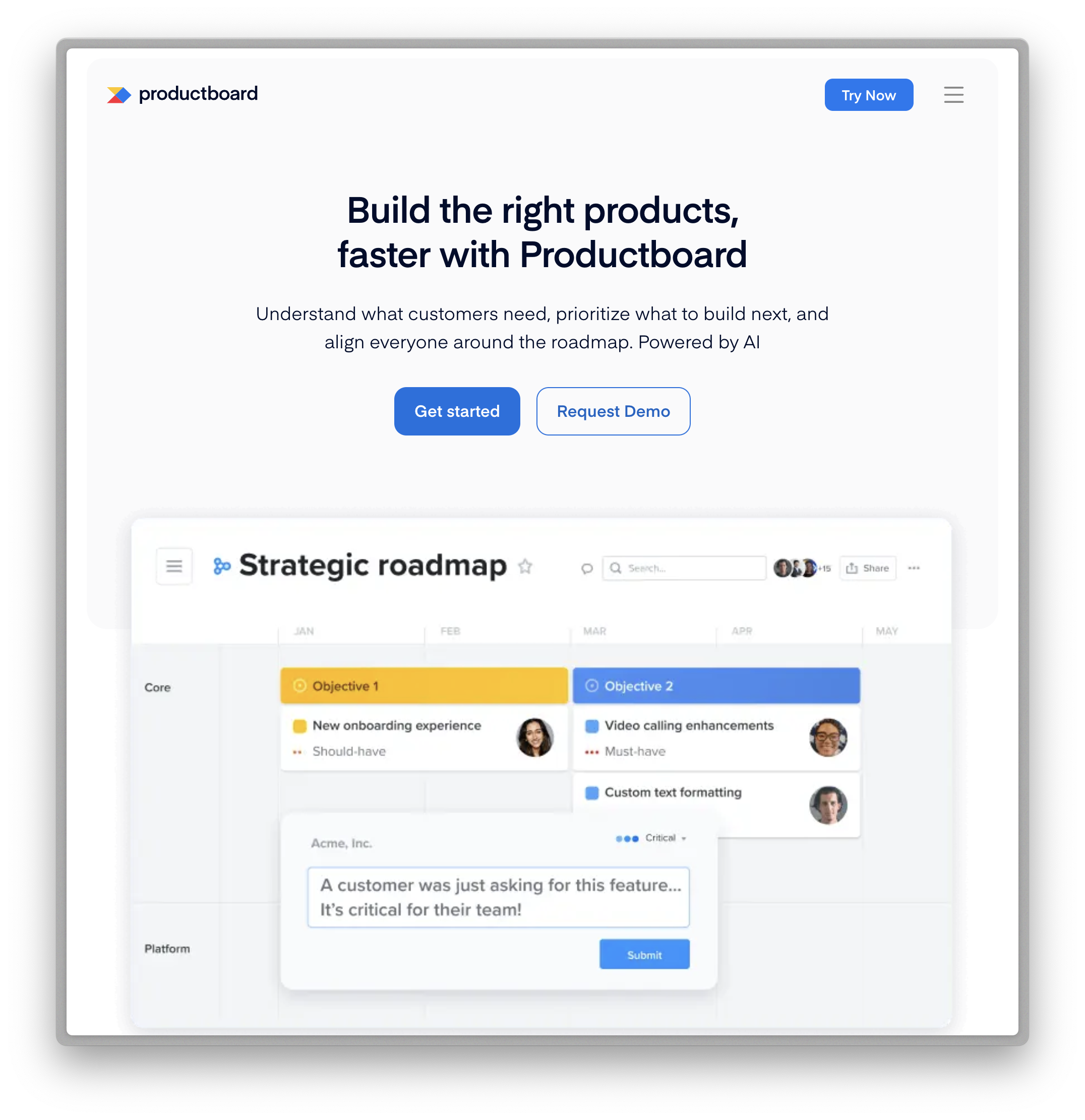 ProductBoard Marketing Website
