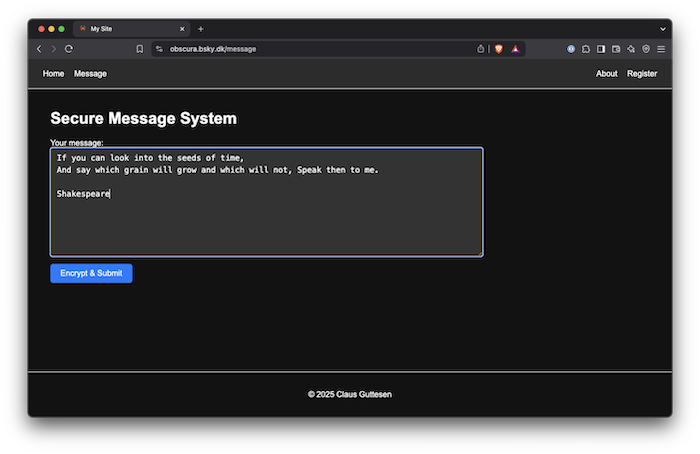 Write message