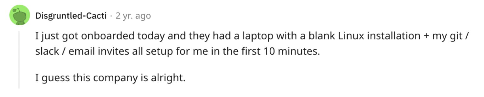 Reddit post