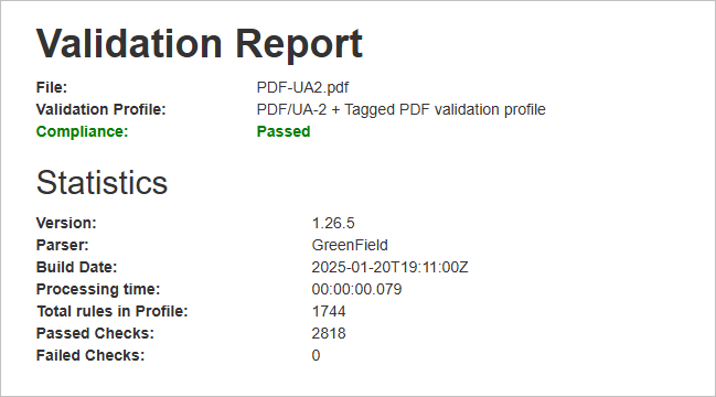 PDF/UA-2 accessibility validation report