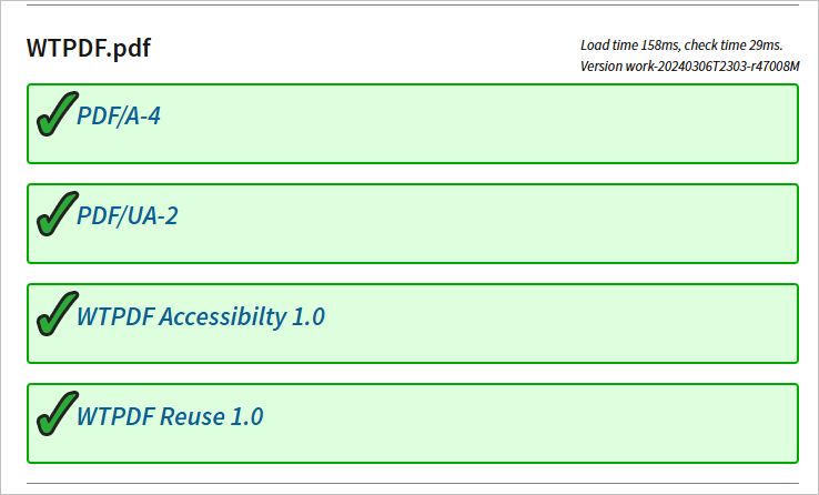 Well-tagged PDF validation report