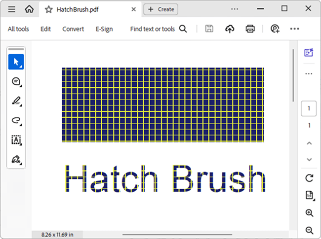 Hatch brush pattern support in .NET PDF Library