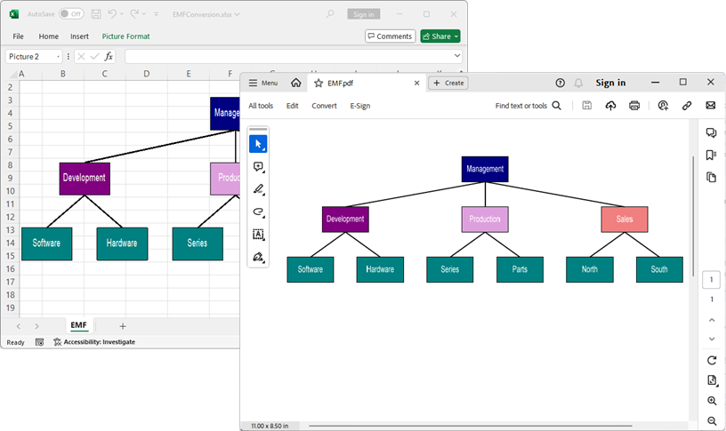 Preserving EMF+ and EMF+ Dual images in Excel-to-PDF and image conversion
