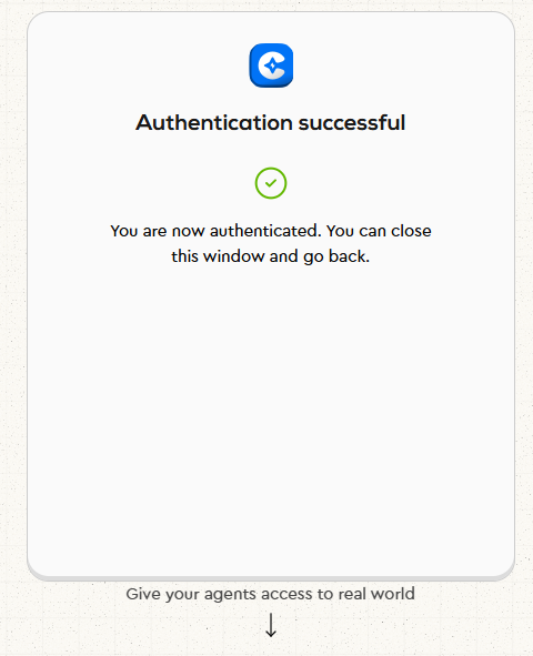 confirmation message