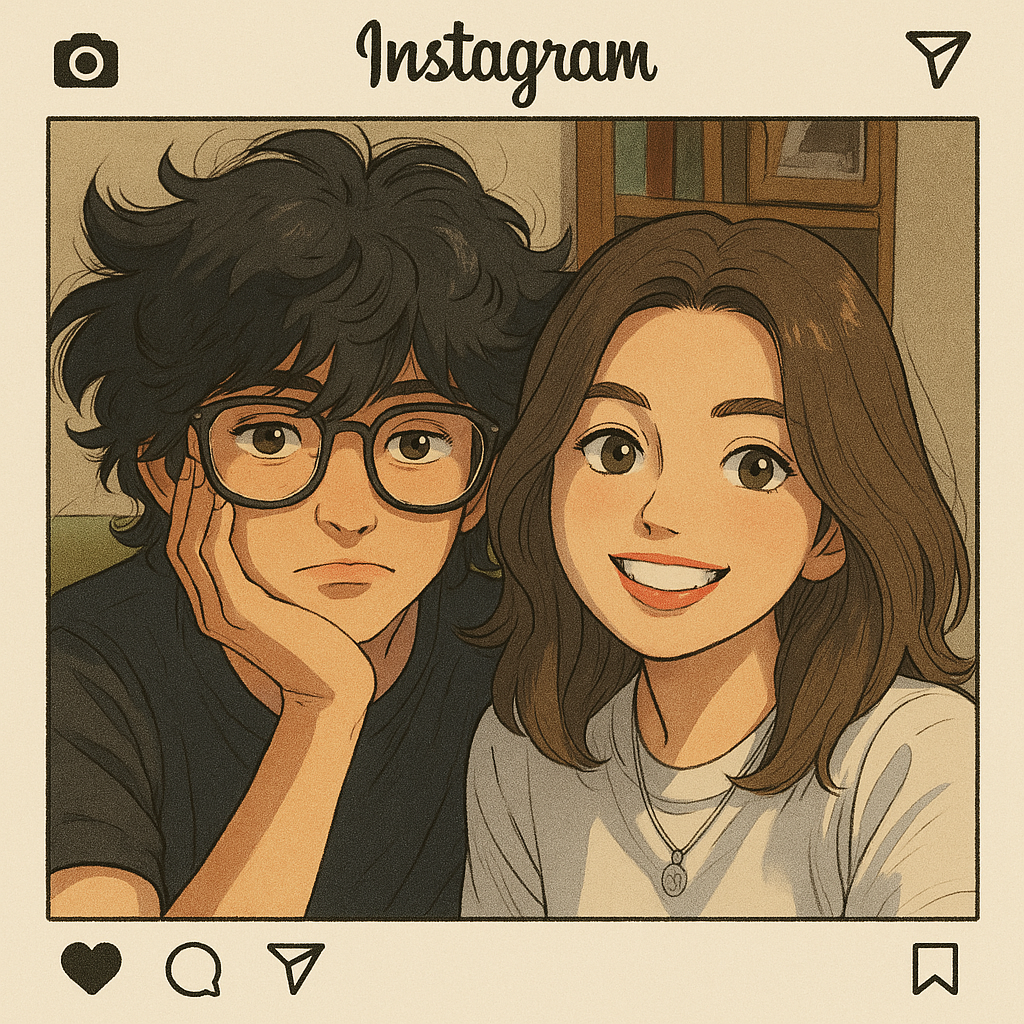 Creating *Vibing Instagram posts.