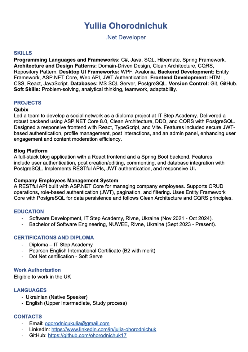 🌟 Looking for a Junior .NET Developer Opportunity! 🌟