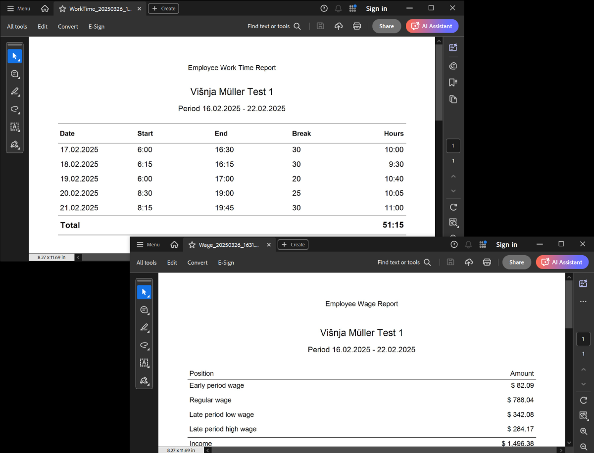 Timesheet Reports